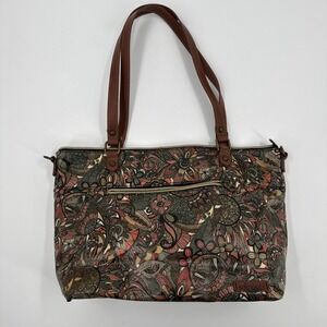 Sakroots Artist Circle Floral Paisley Coated Canvas Tote Bag Multi-Color